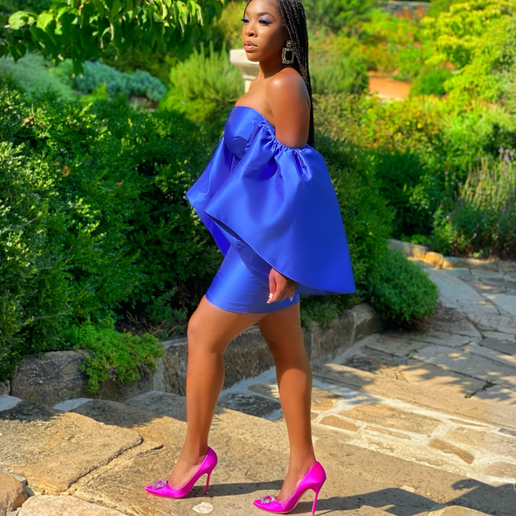 Asos Edition Structured Mini Dress With Extreme Sleeve